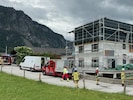 Der Einsatz nach dem Brand in Ebbs.