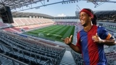 Spektakulär! Im September läuft Ronaldinho im Klagenfurter Stadion auf.