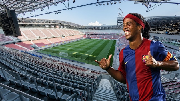 Spektakulär! Im September läuft Ronaldinho im Klagenfurter Stadion auf.