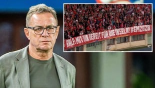 Die ÖFB-Fans fordern die Verlängerung von Teamchef Ralf Rangnick.