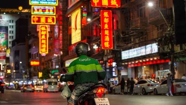 In China bringen zahlreiche Lieferdienste schnell Essen.