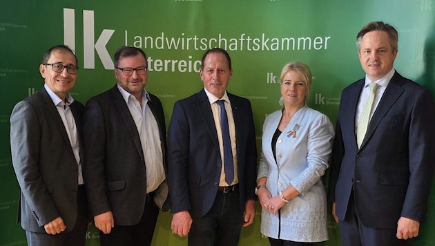 Von links: LKÖ-Generalsekretär Ferdinand Lembacher, LK Wien-Präsident Norbert Walter, ...