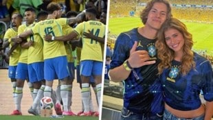Brasilien jubelt, Braathen und Cruz freuen sich mit.