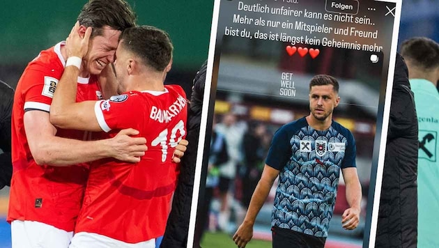 Echte Männerfreundschaft: Gregoritsch und Baumgartner bejubelten im ÖFB-Team schon große Siege, ...