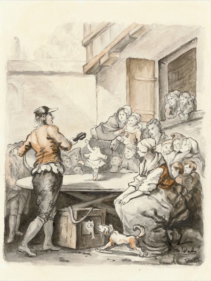Jean-Baptiste Greuze „Savoyarde mit tanzender Puppe“ à la Otto: bei seinem Werk „Dancing tanzt“ ...