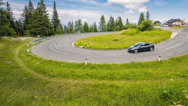 Die Straße auf dem Dobratsch in Villach ist aufgrund ihrer Aussicht sehr beliebt.