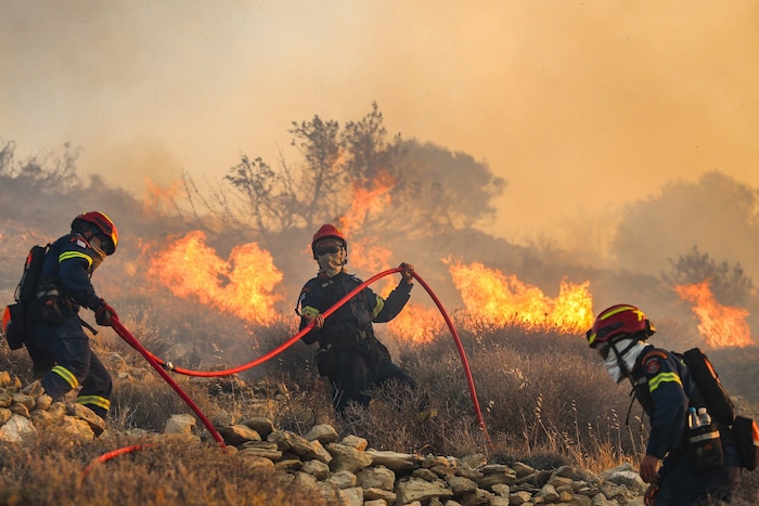 Ein Waldbrand in Griechenland im Vorjahr.