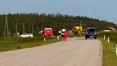 Auch der Notarzthubschrauber stand im Einsatz.