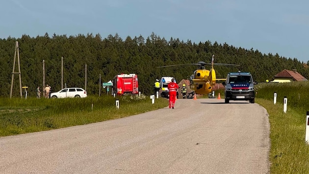 Auch der Notarzthubschrauber stand im Einsatz.