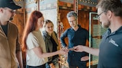 Projektteam von Salzburgs Burgen und Fachhochschule mit Denkmalschützerin Eva Hody (2. v. li).