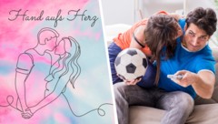 Der eine will das Spiel sehen, der andere doch lieber kuscheln: Fußball als „Problemsport“ auch ...