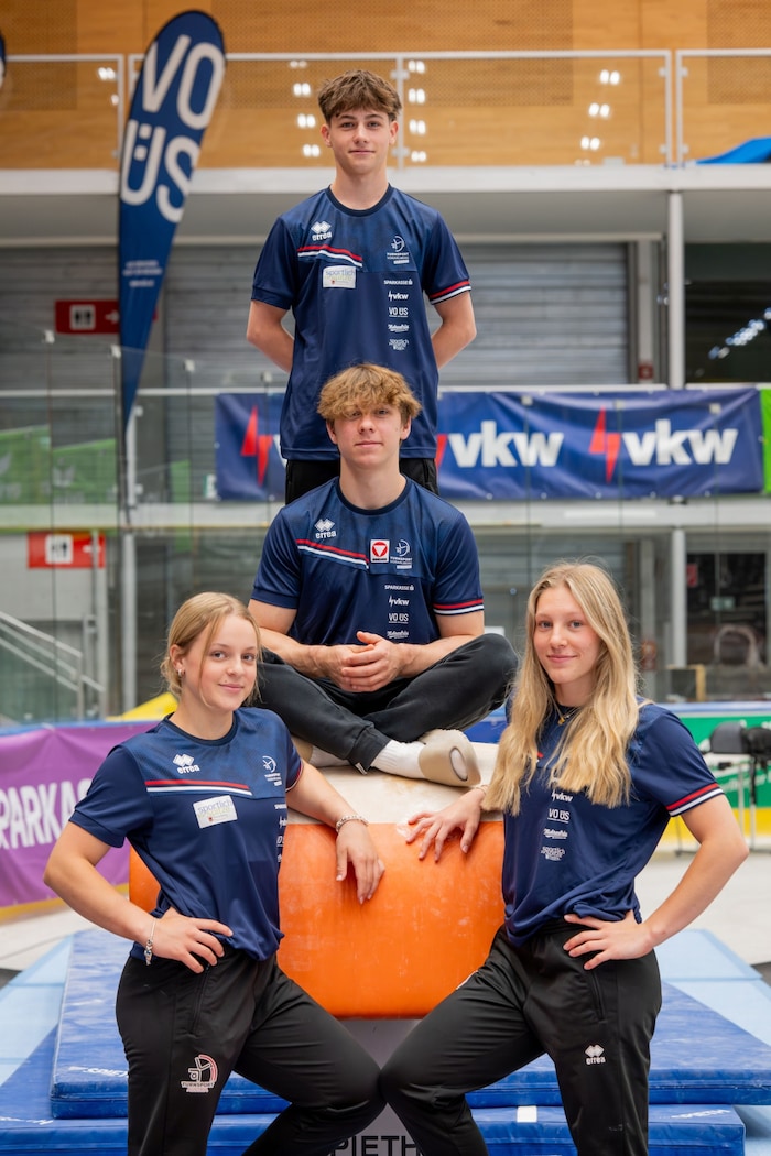 Leonie Gschließer (l.), Samuel Wachter (o.), Gino Vetter (M.) und Leni Bohle (r.) sind bereits ...