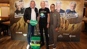 H. P. Baxxter (M.) vor dem Auftritt beim „Summer Opening“ in Schladming mit Landeshauptmann ...
