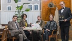 Helmut Bohatsch (rechts) bei den Dreharbeiten zu „Die Toten von Salzburg“