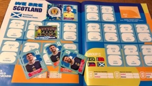 Nicht wirklich billig, aber zu jeder WM eine Pflichtaufgabe für viele Fans – das Panini-Album ...