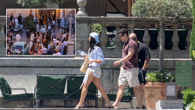Dua Lipa und Callum Turner lassen sich ihre Hochzeitsfeierlichkeiten, die bis 8. Juni dauern, ...