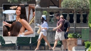 Dua Lipa und  Callum Turner lassen sich ihre Hochzeitsfeierlichkeiten, die bis 8. Juni dauern, ...