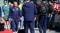 ÖFB-Teamchef Ralf Rangnick beim WM-Abflug des Nationalteams in Wien-Schwechat