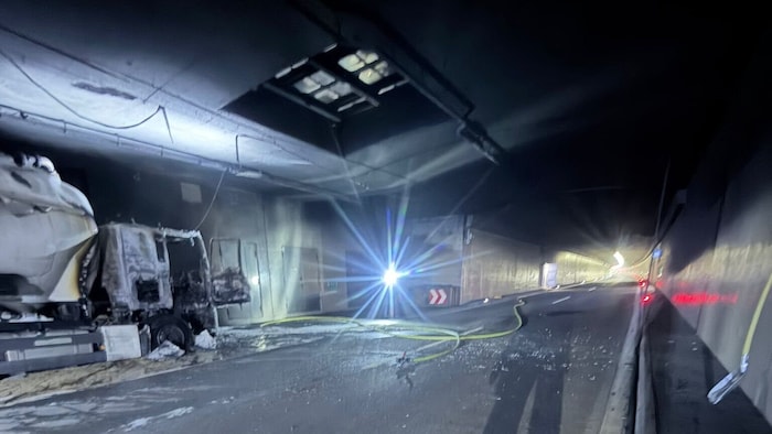 Blick in den betroffenen Tunnelbereich