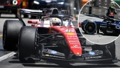 Charles Leclerc holte im ersten Monaco-Training die Bestzeit, RB-Pilot Isack Hadjar (re. oben) ...