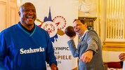 Stark: Mack Strong mit Philipp Bodzenta, Vizepräsident von Special Olympics Österreich.