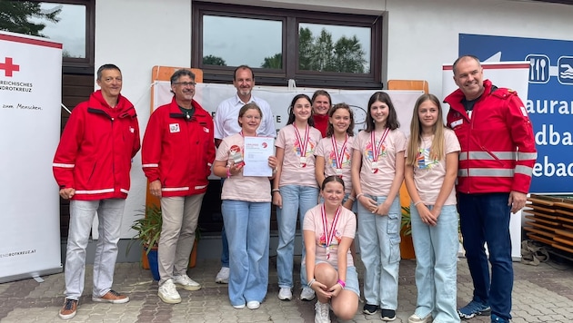 Stockerlplatz beim Erste-Hilfe-Bewerb: Die Gruppe vom BG Tamsweg schaffte es auf den zweiten ...
