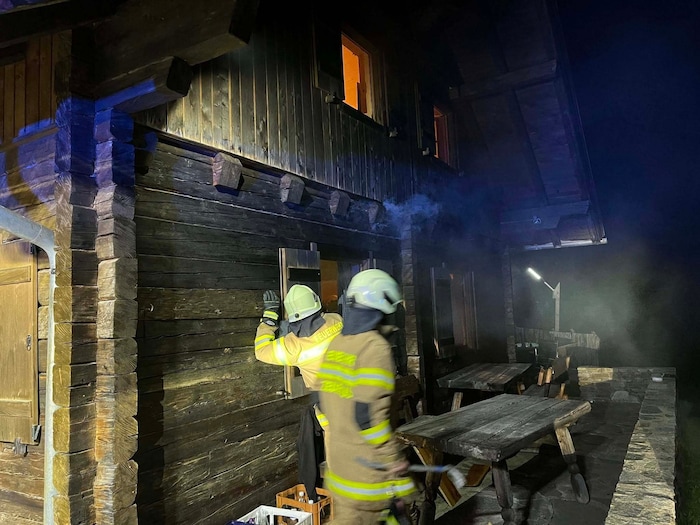 In der Almhütte brannte es