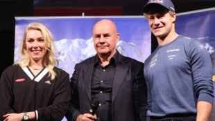 Christof Birbaumer Shiffrin (li.) und Odermatt (re.) stellen sich gegen FIS-Präsident Johan Eliasch.