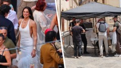 Teure Ruhe: Dua Lipa bezahlt wütende Sizilianer (wie hier rechts vor einer Straßensperre), um ...