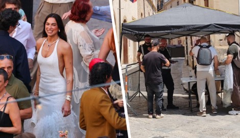 Teure Ruhe: Dua Lipa bezahlt wütende Sizilianer (wie hier rechts vor einer Straßensperre), um ...