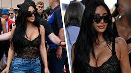 Kim Kardashian tauchte am Samstag an der Rennstrecke auf – ob sie Hamilton Glück bringt?