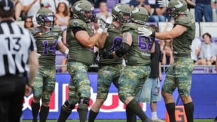 Die Vienna Vikings jubeln über den dritten Sieg in der AFLE – Erzrivale Rhein Fire wurde 24:10 ...