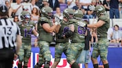 Die Vienna Vikings jubeln über den dritten Sieg in der AFLE – Erzrivale Rhein Fire wurde 24:10 ...