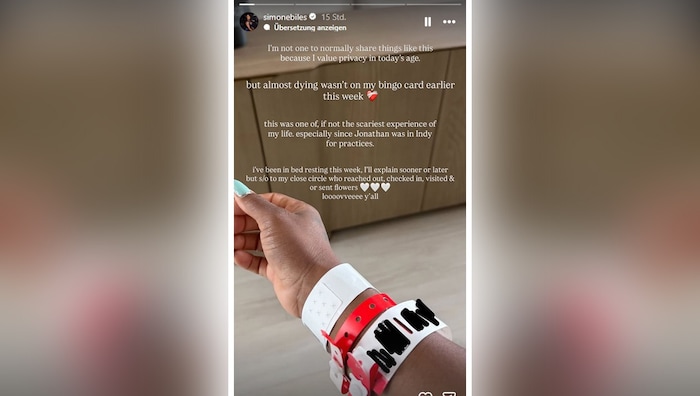 Diese Worte postete Biles in ihrer Instagram-Story.
