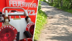 Auf einem Forstweg kam es zu dem Unfall. Die Feuerwehr rückte an (Symbolbild).