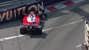 Charles Leclerc landete in der Mauer.