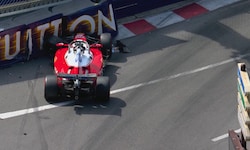 Charles Leclerc landete in der Mauer.
