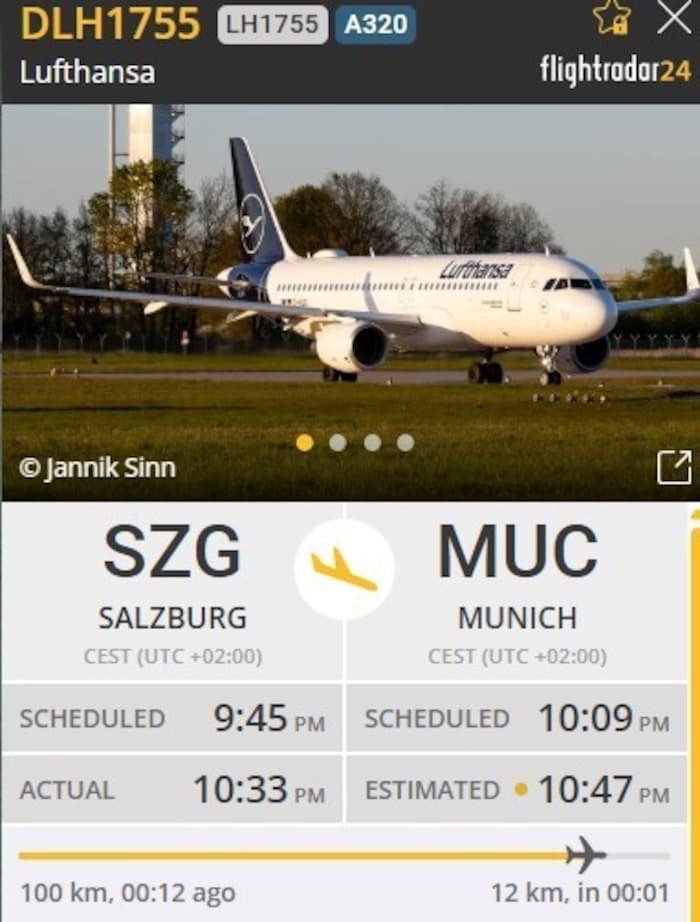 In nur wenigen Minuten war der Flieger wieder in München