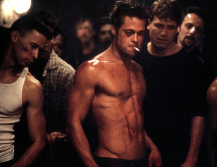 Brad Pitt in einer Szene seines Kultfilms „Fight Club“