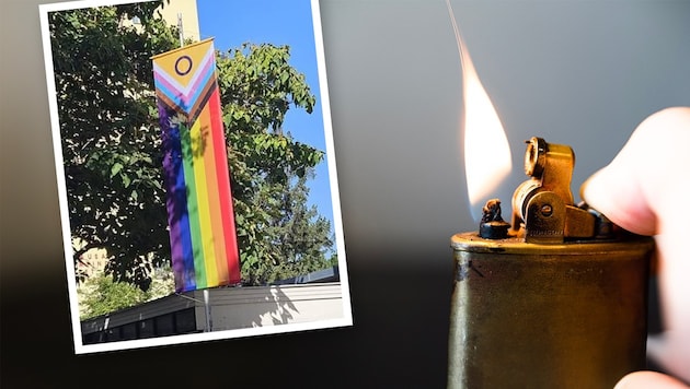 Die Regenbogenfahne auf dem Dach der Glaubenskirche in Simmering wurde schon mehrmals zum ...