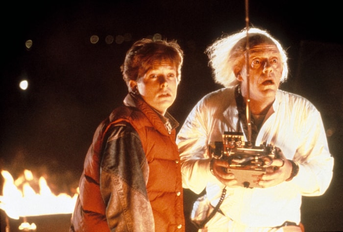 Marty McFly (Michael J. Fox) und Doc Brown (Christopher Lloyd)