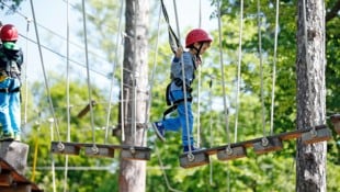 Die Erlebniswelt Kahlenberg bietet Klettergarten, 3D-Bogenschießen und Mountainbiking.