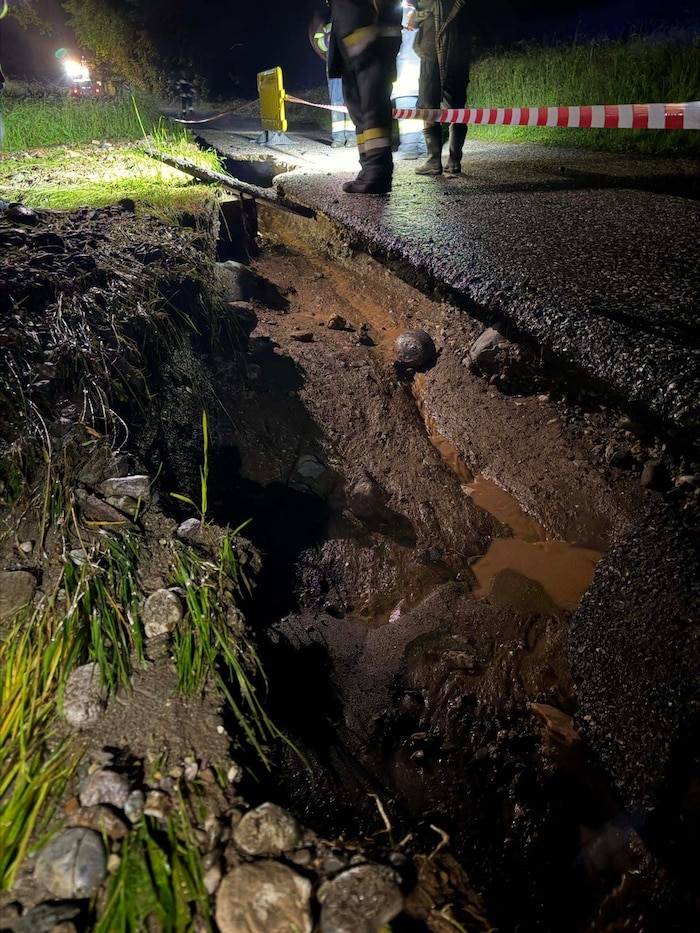 Die Straße wurde gesperrt.