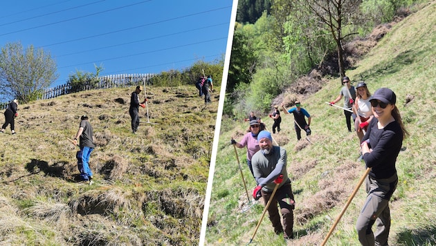 Die Mitarbeiter von Handl Tyrol bewiesen, dass sie ein Herz für Mutter Erde haben.