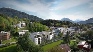 Eine Visualisierung zeigt, wie das Wohnprojekt nach der Fertigstellung aussehen soll. 25 ...