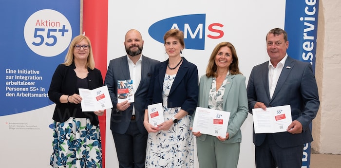 AMS-NÖ-Landesgeschäftsführerin Sandra Kern, Anatol Kaiser, CEO der PAG Holding GmbH, ...
