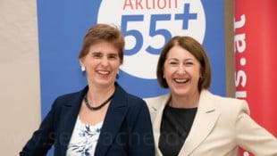 Hedwig Alscher (li.) mit ihrer neuen Chefin Alexandra Mandl (CEO der Firma Euronics). Alscher ...