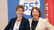 Hedwig Alscher (li.) mit ihrer neuen Chefin Alexandra Mandl (CEO der Firma Euronics). Alscher ...