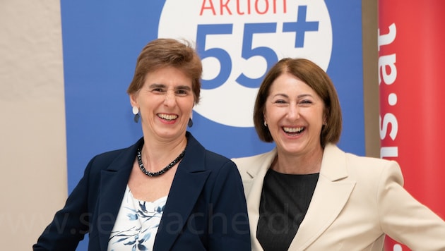Hedwig Alscher (li.) mit ihrer neuen Chefin Alexandra Mandl (CEO der Firma Euronics). Alscher ...
