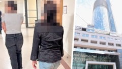 Zum Prozess wurde die 14-Jährige (li.) in Handschellen gebracht. Nach der Verhandlung durften ...